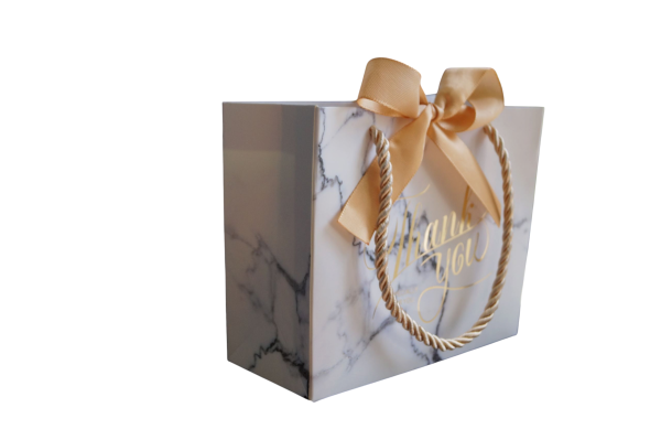 **Elegante weiße Geschenktasche – für 1 bis 2 Kerzen**