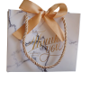 **Elegante weiße Geschenktasche – für 1 bis 2 Kerzen**