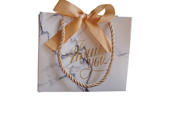 **Elegante weiße Geschenktasche – für 1 bis 2 Kerzen**